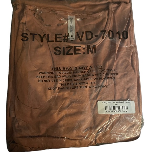 New in bag! Beautiful fall apricot color dress. 🎃 - Picture 3 of 6